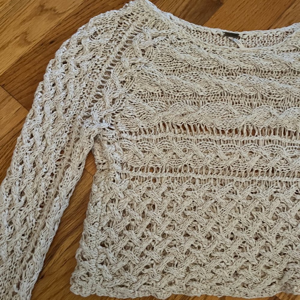 Free People Crochet Cropped Sweater - Picture 2 of 3